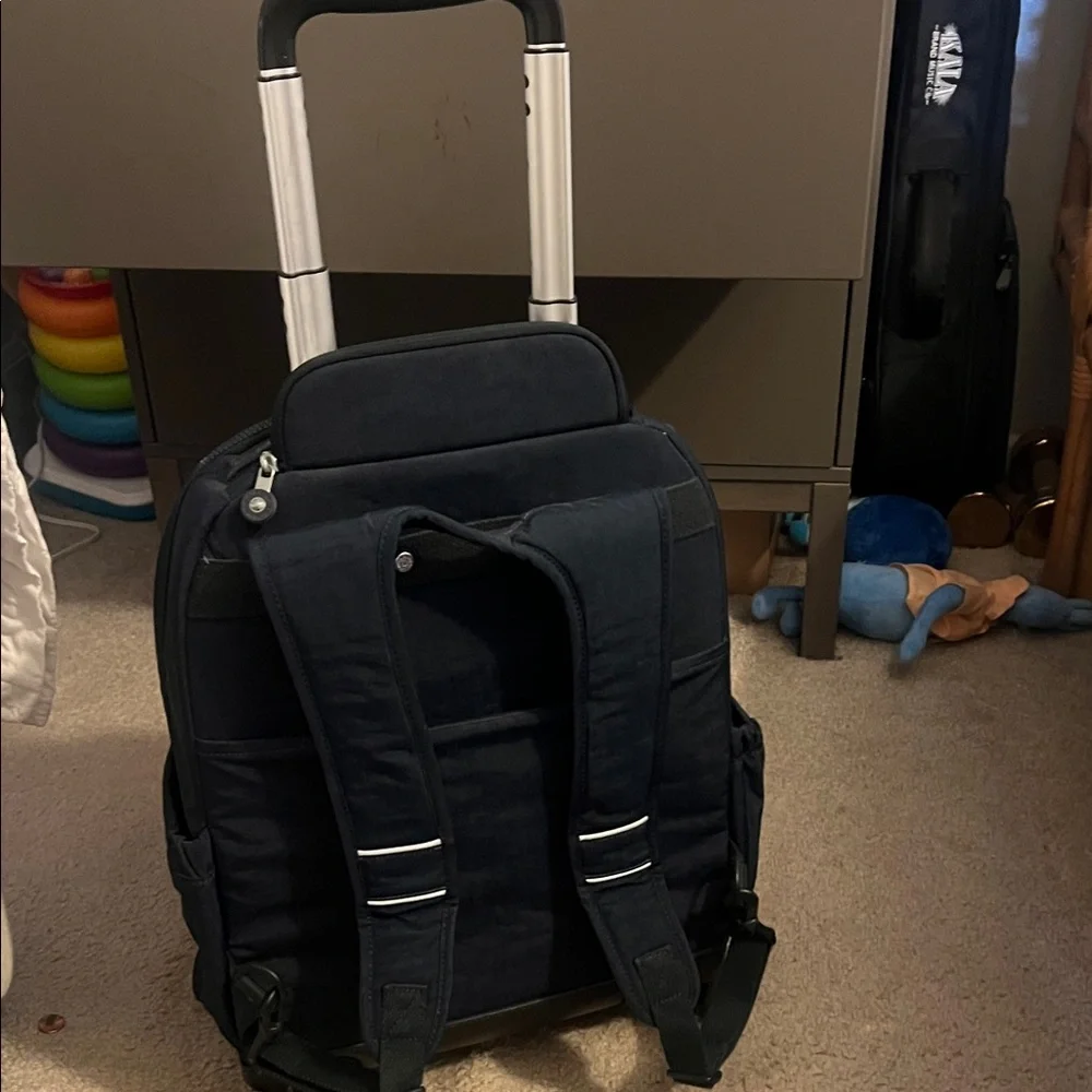 Kipling Navy Rolling Backpack - Picture 3 of 5